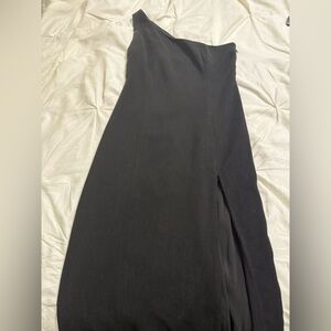 NBD Black Asymmetrical Maxi Dress